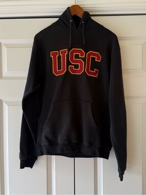 USC Trojans Black Tackle Twill Fleece Hoodie Collegiate